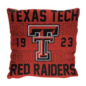 Texas Tech OFFICIAL NCAA "Stacked" Woven Pillow; 20" x 20"