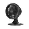 Blizzard 9" Oscillating Table Fan, 3 Speeds, Wall Mount, Adjustable Head, Charcoal