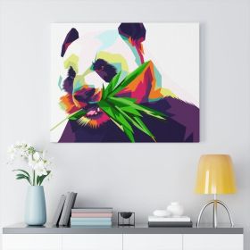Decorative Pop Art Panda / Multicolor Canvas Print