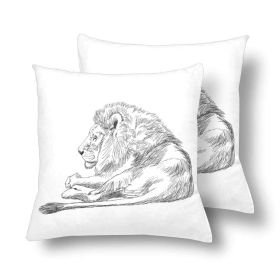 Decorative Pillow Covers / Lion - 2 Piece Set 18"x 18"