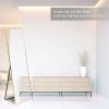 Full Length Mirror, Floor Mirror with Stand, Dressing Mirror , Bedroom Mirror with Aluminium Frame 65"x22", Gold