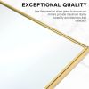Full Length Mirror, Floor Mirror with Stand, Dressing Mirror , Bedroom Mirror with Aluminium Frame 65"x22", Gold