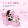 Qaba Kids Sofa Set with Footstool -AS