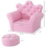 Qaba Kids Sofa Set with Footstool -AS