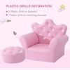 Qaba Kids Sofa Set with Footstool -AS