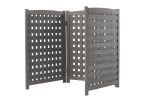 Air Conditioner Fence Screen Outside, Cedar Privacy Fence 3 Panels to Hide AC & Trash Enclosure, 32"W x 38"H