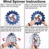 Wind Turntable 3D Stainless Steel Decor Garden Ornament Rotating Hanging Decor