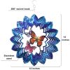 Wind Turntable 3D Stainless Steel Decor Garden Ornament Rotating Hanging Decor