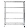 5-Tier NSF-Certified Steel Wire Shelving with Wheels