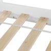 Twin Loft Bed with desk,ladder,shelves , White