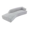 109.4" Curved Chaise Lounge Modern Indoor Sofa Couch for Living Room, Grey