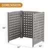Air Conditioner Fence Screen Outside, Cedar Privacy Fence 3 Panels to Hide AC & Trash Enclosure, 32"W x 38"H