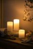 Set of 3 White LED Candles with Remote Timer, L:D3X6" M:D3X5" S:D3X4"