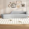 109.4" Curved Chaise Lounge Modern Indoor Sofa Couch for Living Room, Grey