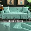 Green Feather Sofa Cover Living Room Slipcover Love Seat Towel Couch Cover Home Textile Decor