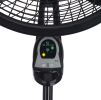 18" 3-Speed Oscillating Cyclone Pedestal Fan with Remote and Timer, 1843, Black