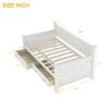 Twin Size Wooden Modern and Rustic Casual Style Daybed, Cream White