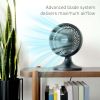 Blizzard 9" Oscillating Table Fan, 3 Speeds, Wall Mount, Adjustable Head, Charcoal