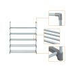 5 Tiers Shoe Rack Shoe Tower Shelf Storage Organizer For Bedroom, Entryway, Hallway, and Closet Gray Color RT