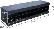 LED TV Stand for Up to 60 Inch TV,Modern High Gloss Entertainment Center with Open Shelf,TV Stand Console Table for Living Room,Bedroom