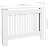 White MDF Radiator Cover Heating Cabinet 44.1"