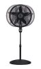 18" 3-Speed Oscillating Cyclone Pedestal Fan with Remote and Timer, 1843, Black