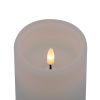 Set of 3 White LED Candles with Remote Timer, L:D3X6" M:D3X5" S:D3X4"