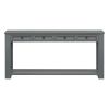 TREXM Console Table/Sofa Table with Storage Drawers and Bottom Shelf for Entryway Hallway(Tan)