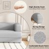 109.4" Curved Chaise Lounge Modern Indoor Sofa Couch for Living Room, Grey