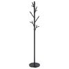 Black Coat Rack with 18 Hooks