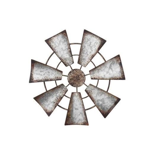Metal Iron Half Windmill Art Decoration