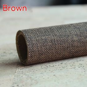 Self-adhesive Back Adhesive Linen Background Book Album Gift Box Packaging Wall Cloth Binding Counter Cloth Not Dry (Color: brown)
