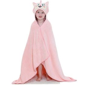 Baby Home Cloak Animal Shape Bath Towel (Option: Pink Fox-70x120cm)