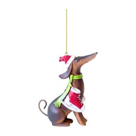 Acrylic Fashion Dog Christmas Tree Decoration (Option: 1Style)