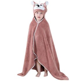 Baby Home Cloak Animal Shape Bath Towel (Option: Brown Squirrel-70x120cm)