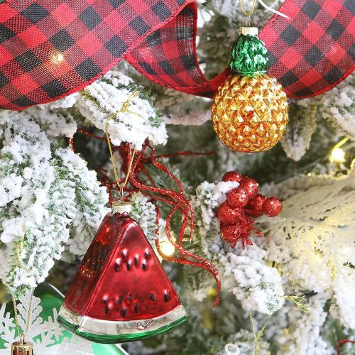 Blown Glass Fruit Dessert Holiday Christmas Tree Decoration Pendant