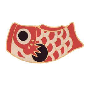 Carp Streamer Floor Mat Stain-resistant Washable Floor Mat Pvc Cutting Pvc Loop Floor Mat (Option: Paradise Fish Of China-37 × 70cm)