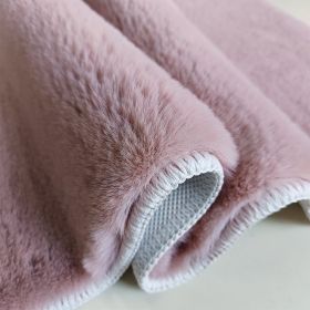 Imitation Rabbit Hair Burst Type Anti - Wet Non - Slip Soft Pad (Color: Pink)
