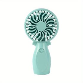 Handheld Mini Fan, USB Charging, Simple Shape, Strong Wind, Small And Portable (Color: Green)