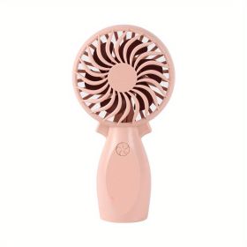 Handheld Mini Fan, USB Charging, Simple Shape, Strong Wind, Small And Portable (Color: Pink)
