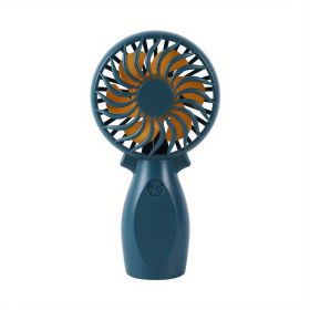 Handheld Mini Fan, USB Charging, Simple Shape, Strong Wind, Small And Portable (Color: Blue)