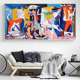 Handmade Guernica By Pablo Picasso Colourful Paintings Reproduction Art New Version Famous Canvas Wall Art Pablo Picasso Frameless Only Canvas (size: 90X120cm)