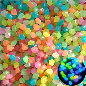 500pcs/bag Luminous Stones Glow In The Dark Pebbles, Home Garden Decoration Outdoor Yard Lawn Path Decor, Aquarium Glow Rocks (Color: Multicolor, Quantity: )