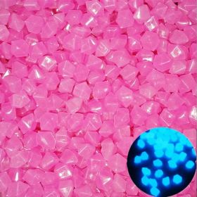500pcs/bag Luminous Stones Glow In The Dark Pebbles, Home Garden Decoration Outdoor Yard Lawn Path Decor, Aquarium Glow Rocks (Color: Purple, Quantity: )