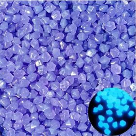500pcs/bag Luminous Stones Glow In The Dark Pebbles, Home Garden Decoration Outdoor Yard Lawn Path Decor, Aquarium Glow Rocks (Color: Violet, Quantity: )