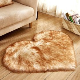 6cm Plush Carpet Fuzzy Wool Floor Mat Multicolor Heart Soft Fluffy Cozy Living Room Bedroom Aldult Child Boy Girl Fashion Lovely (Color: White yellow, size: )