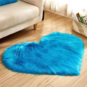 6cm Plush Carpet Fuzzy Wool Floor Mat Multicolor Heart Soft Fluffy Cozy Living Room Bedroom Aldult Child Boy Girl Fashion Lovely (Color: Navy Blue, size: )