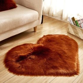 6cm Plush Carpet Fuzzy Wool Floor Mat Multicolor Heart Soft Fluffy Cozy Living Room Bedroom Aldult Child Boy Girl Fashion Lovely (Color: brown, size: )