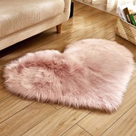 6cm Plush Carpet Fuzzy Wool Floor Mat Multicolor Heart Soft Fluffy Cozy Living Room Bedroom Aldult Child Boy Girl Fashion Lovely (Color: Light pink, size: )