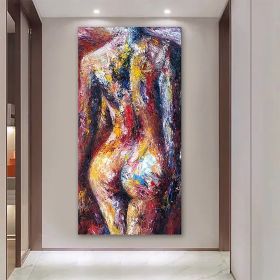 Handmade Oil Painting Canvas Wall Art Decoration Modern Female Nude Human Body Living Room Hallway Bedroom Luxurious Decorative Painting (size: 90X120cm)